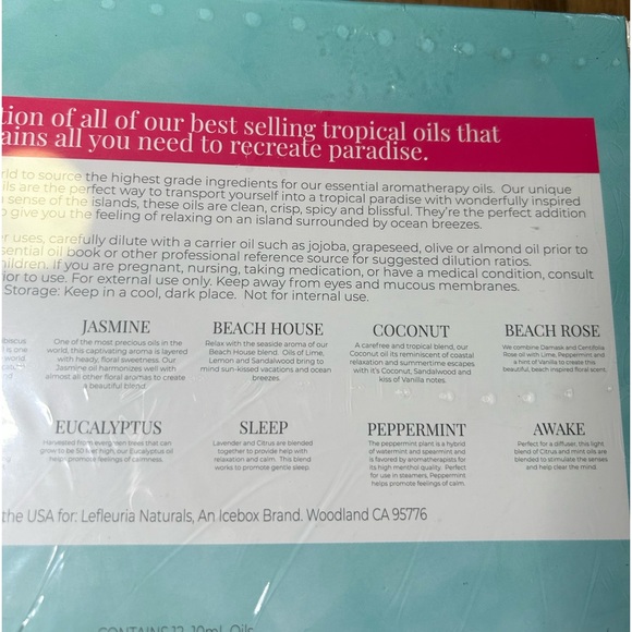 Lefleuria Island Paradise Aromatherapy Essential Oils Set of 12 Sealed - Picture 6 of 7